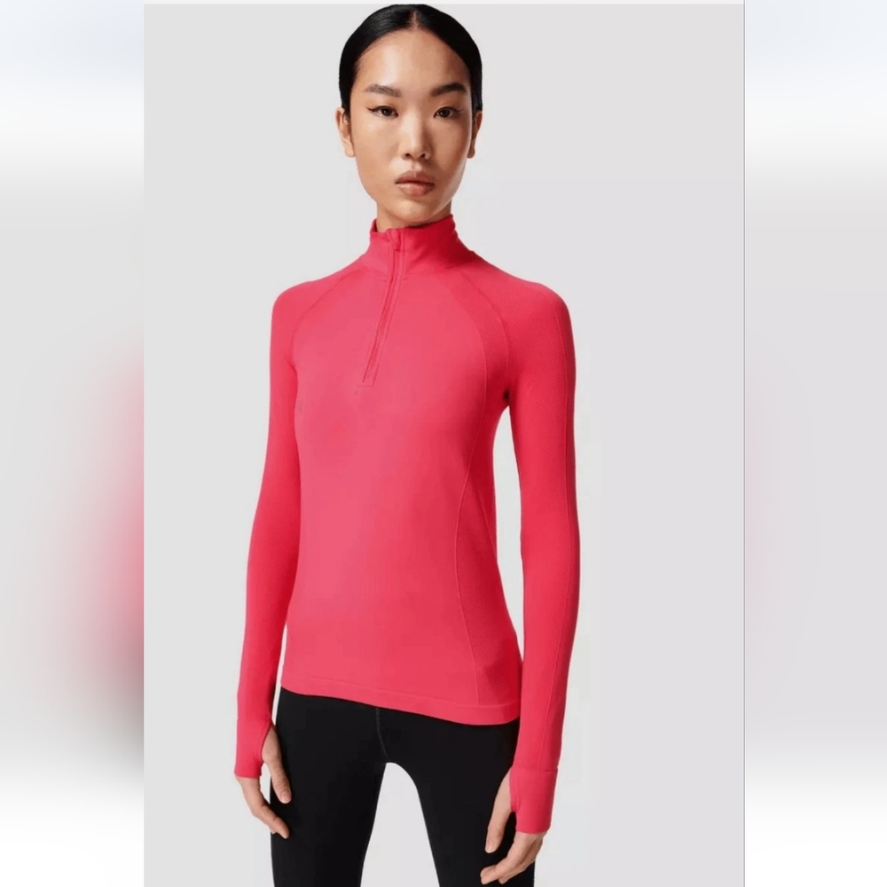 Sweaty Betty Seamless Half Zip Top, Size 8-10